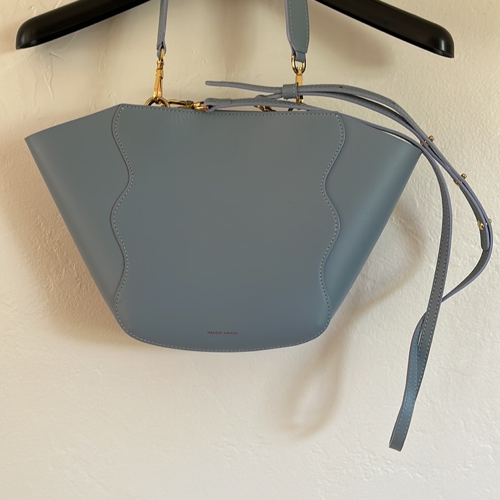 Mansur Gavriel Blue Leather Bag - Picture 3 of 5